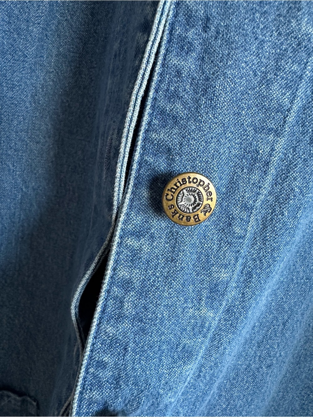 Christopher & Banks Blue Denim Jacket with Embroidered Pockets - Picture 5 of 8